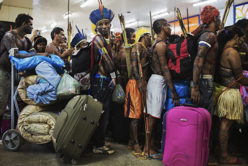 Lalo de Almeida, Munduruku tiltakozás Belo Monte-ban, 2013. A művész jóvoltából
