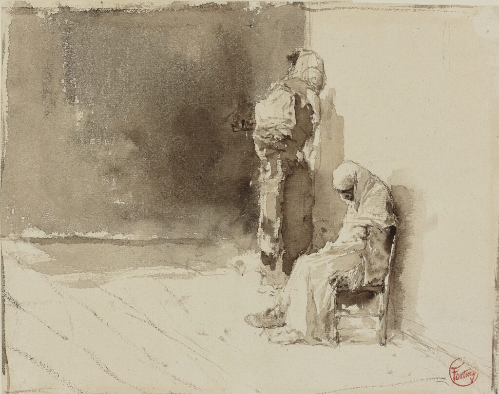 Mariano Fortuny és Marsal. Két arab koldus egy utcasarkon, 1870-1871 körül. ©Ville de Castres-Musée Goya – B. Nicaise