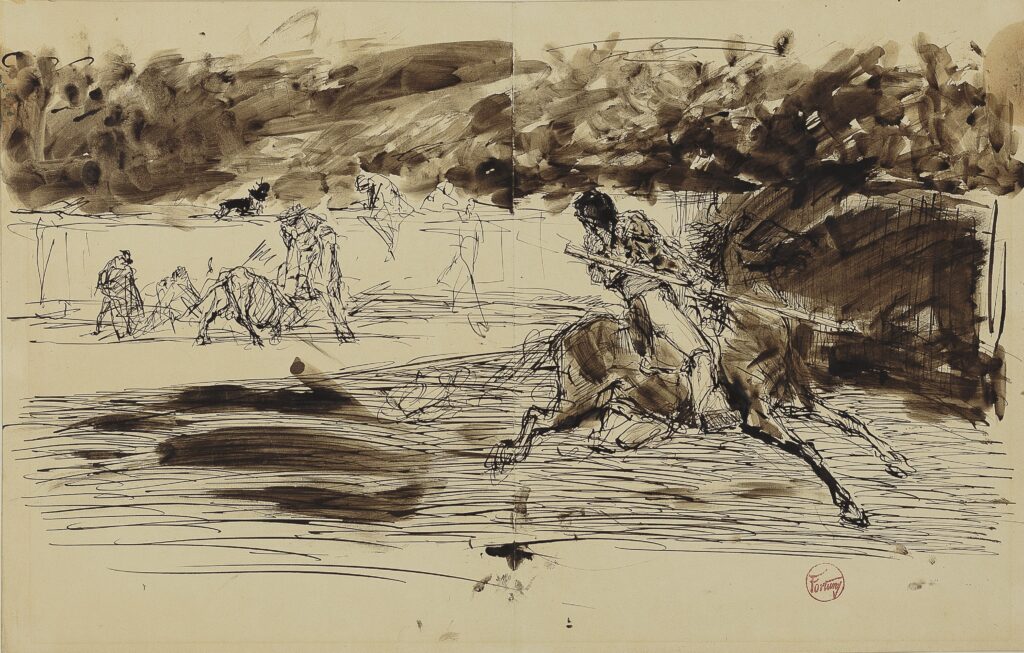 Mariano Fortuny és Marsal. Bikaviadal (rudak szerencséje), 1868-1870 körül. ©Ville de Castres-Musée Goya – B. Nicaise