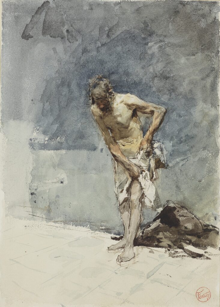 Mariano Fortuny és Marsal. Rongyba öltözött férfi, 1869 körül. ©Ville de Castres-Musée Goya – B. Nicaise