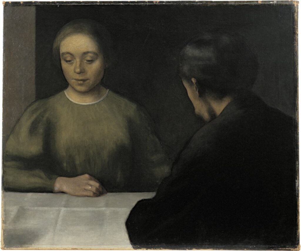 Vilhelm Hammershøi. Dupla portré. A művész és felesége, 1898. Az ARoS Aarhusi Művészeti Múzeum, Dánia jóvoltából