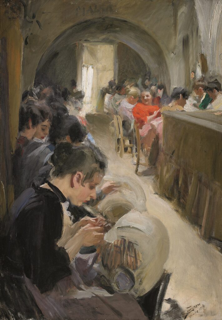 Anders Zorn. Csipkeverők, 1894. Magángyűjtemény