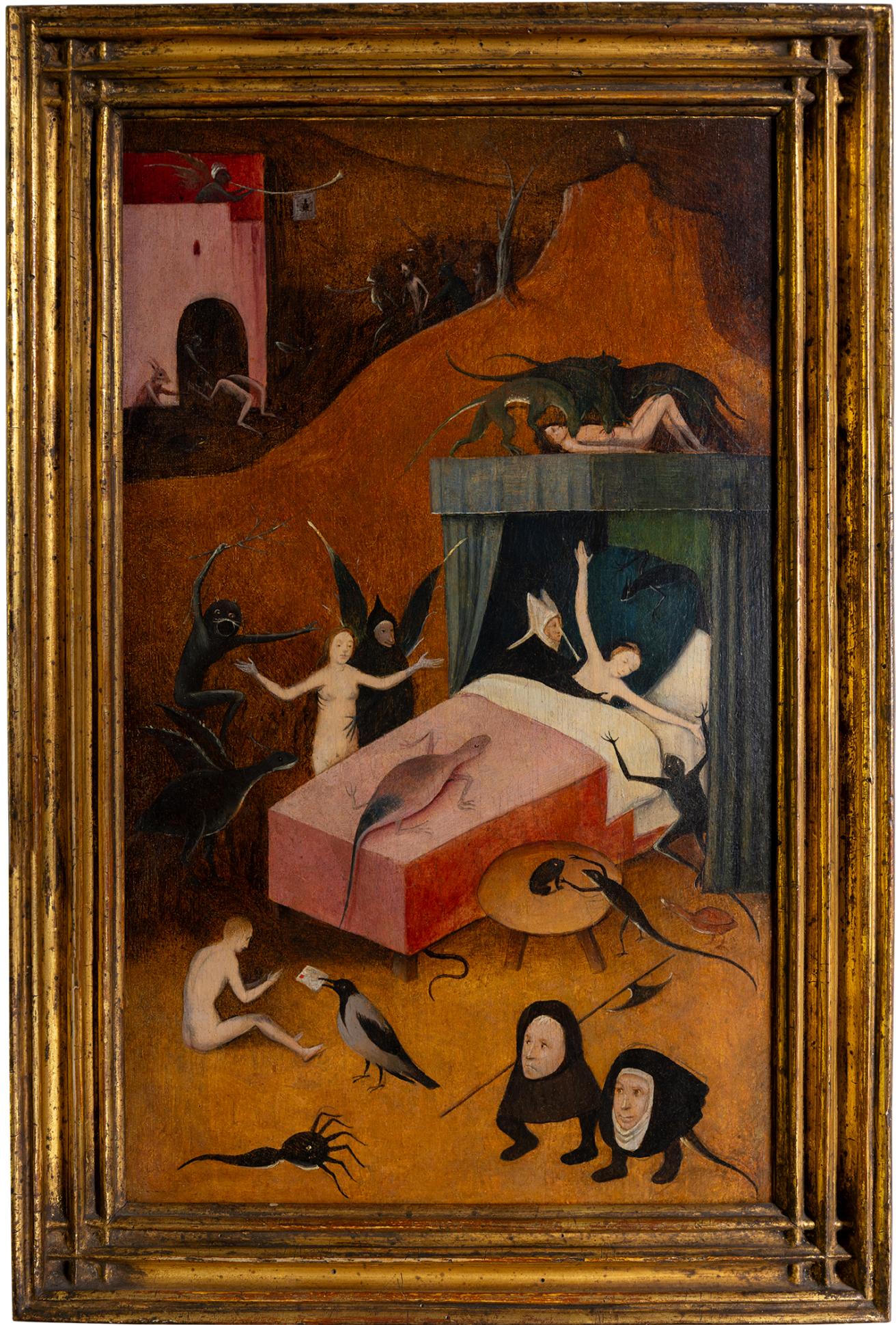 A 15. század vége és a 16. század közepe között Hieronymus Bosch követője, a The Death of the Reprobate (Pokol). Magángyűjtemény