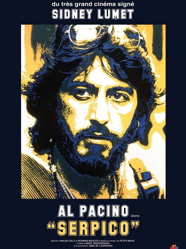 Serpico plakát – Al Pacino portréja