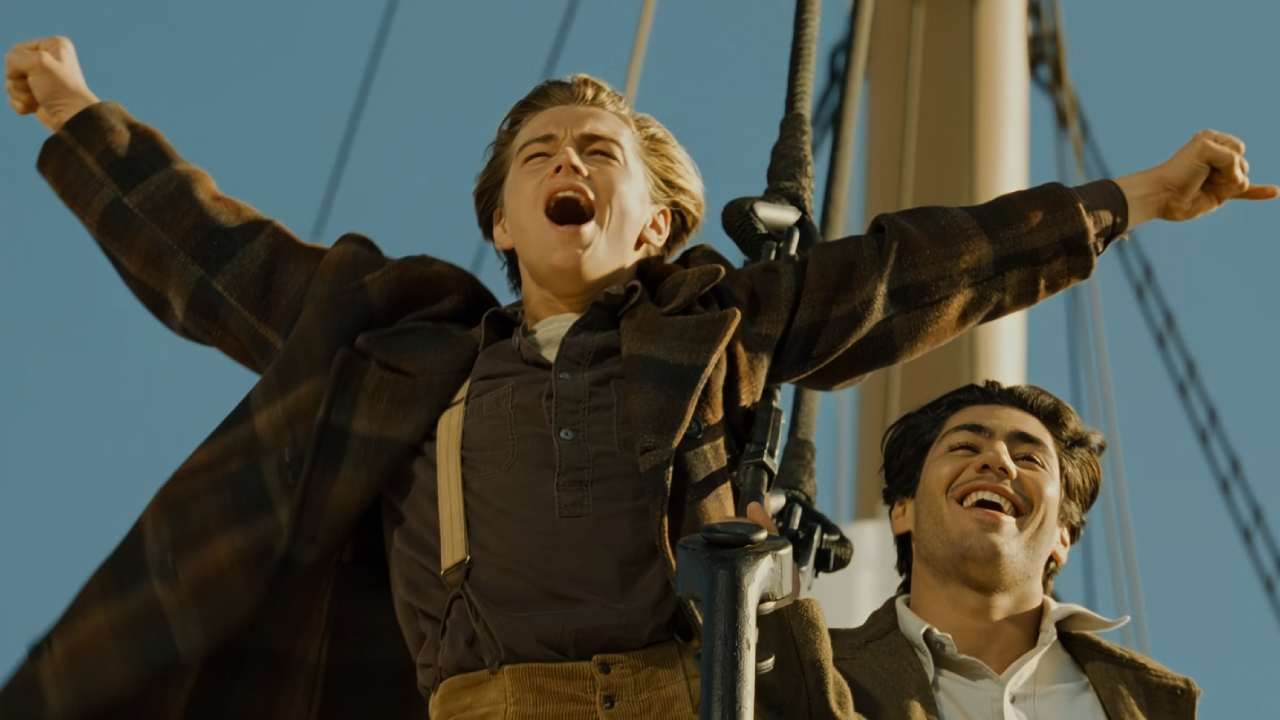 Jack tárt karokkal kiált a Titanic orrában