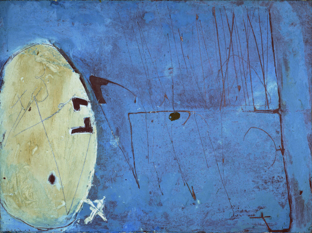 Antoni Tapies. Peinture en blau (Kék festmény), 1955. Suñol Soler Collection © Comissió Tàpies, VEGAP, Málaga, 2026