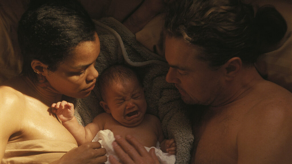 Teyana Taylor and Leonardo DiCaprio in One Battle After Another