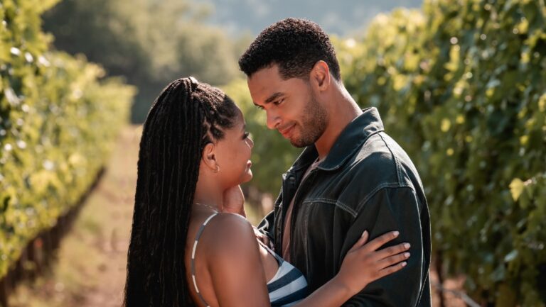 Halle Bailey and Regé-Jean Page in 'You, Me & Tuscany'