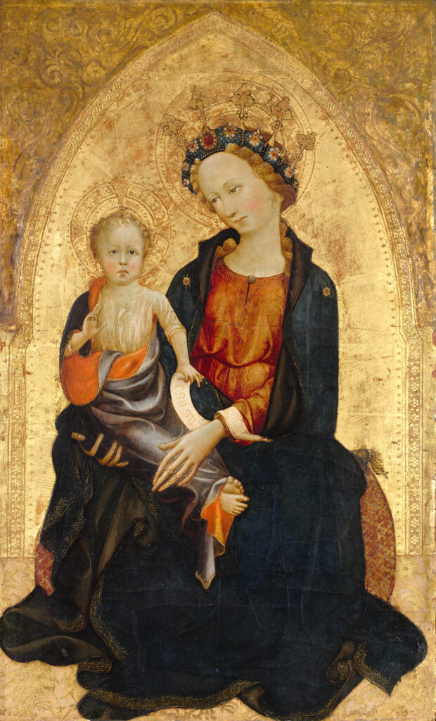 Gherardo Starnina. Az alázatosság szűze, 1400 körül. A Clevelandi Művészeti Múzeum