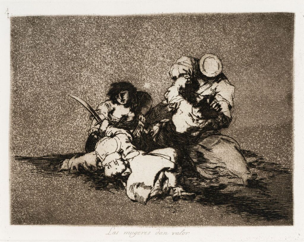 Francisco de Goya. A nők értéket adnak. A háború katasztrófái. San Telmo Múzeumi Gyűjtemény