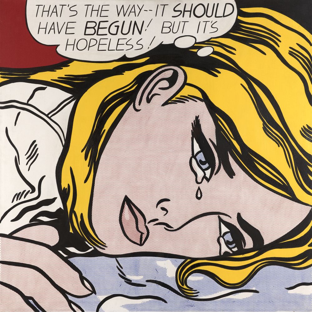 Roy Lichtenstein. Hopeless, 1963. © Roy Lichtenstein birtok / 2026, ProLitteris, Zürich