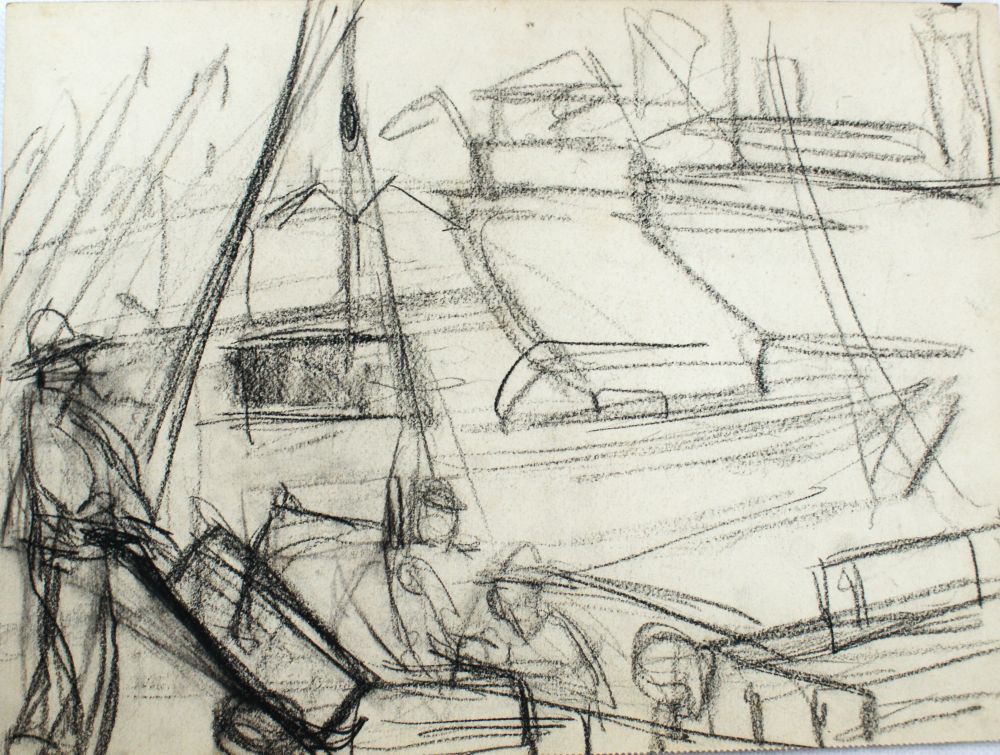 José Manaut. Vázlat a Szajna partjához, 1924-1925 körül. Manaut Alapítvány gyűjteménye