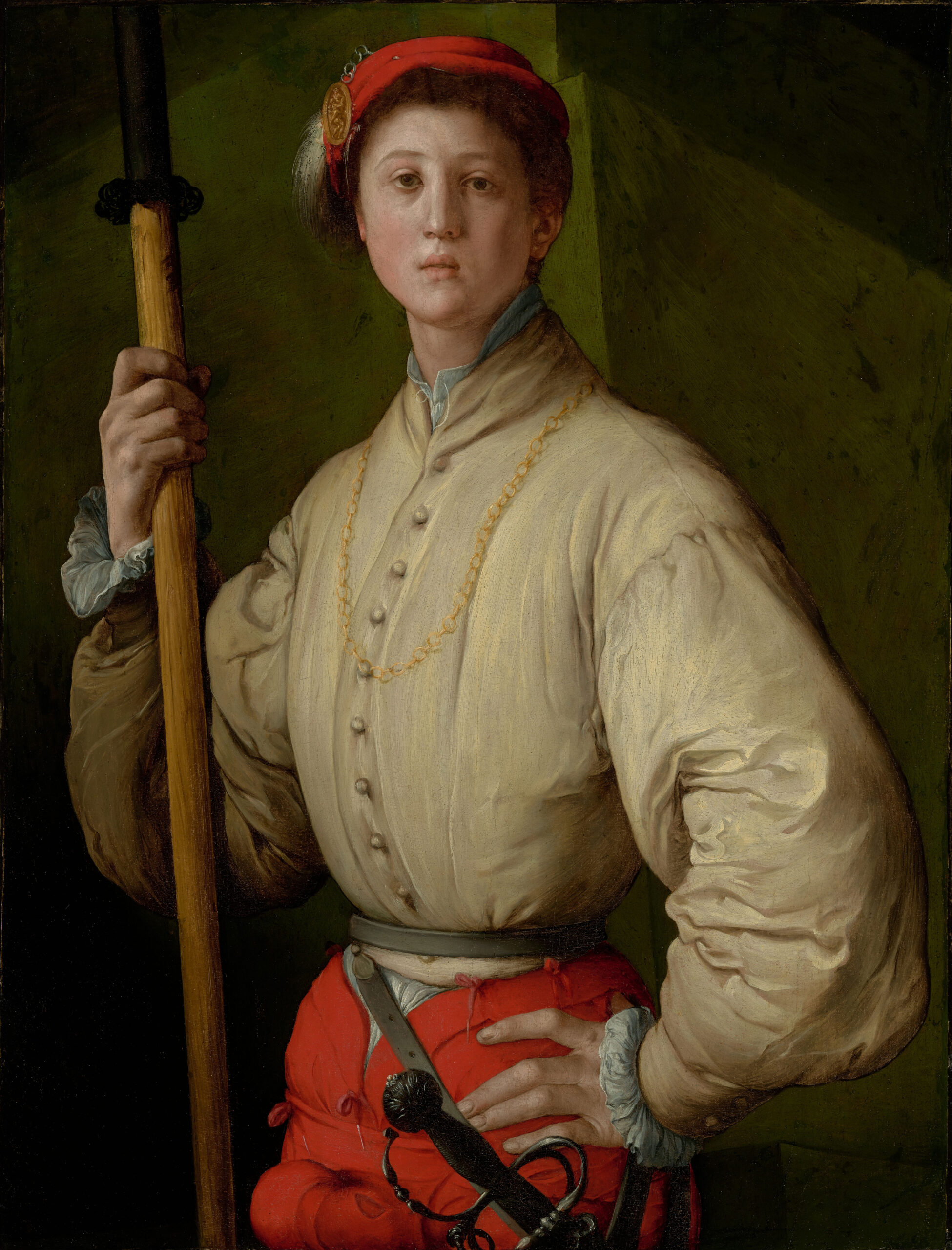 Pontormo. Ritratto di Alabardiere (Francesco Guardi?), 1529-1530 körül. A J. Paul Getty Múzeum, Los Angeles