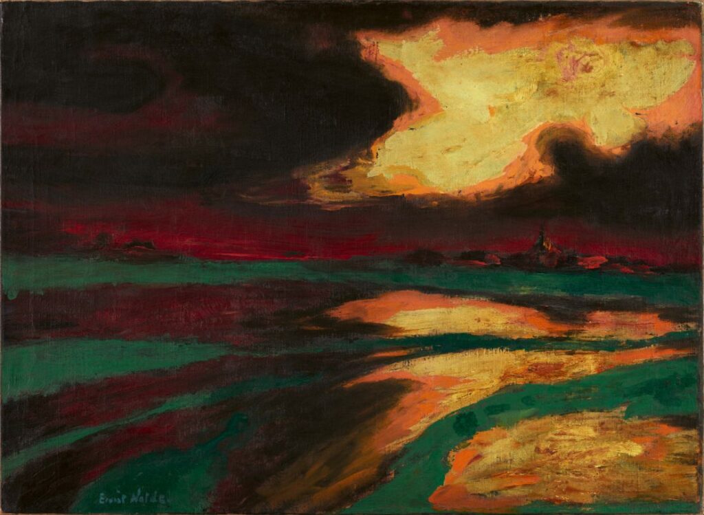 Nolde Emil. Őszi naplemente, 1924. Thyssen-Bornemisza Nemzeti Múzeum. © Nolde Stiftung Seebüll