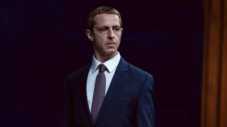 Mark Zuckerberg (Jeremy Strong) in Columbia Pictures’ The Social Reckoning
