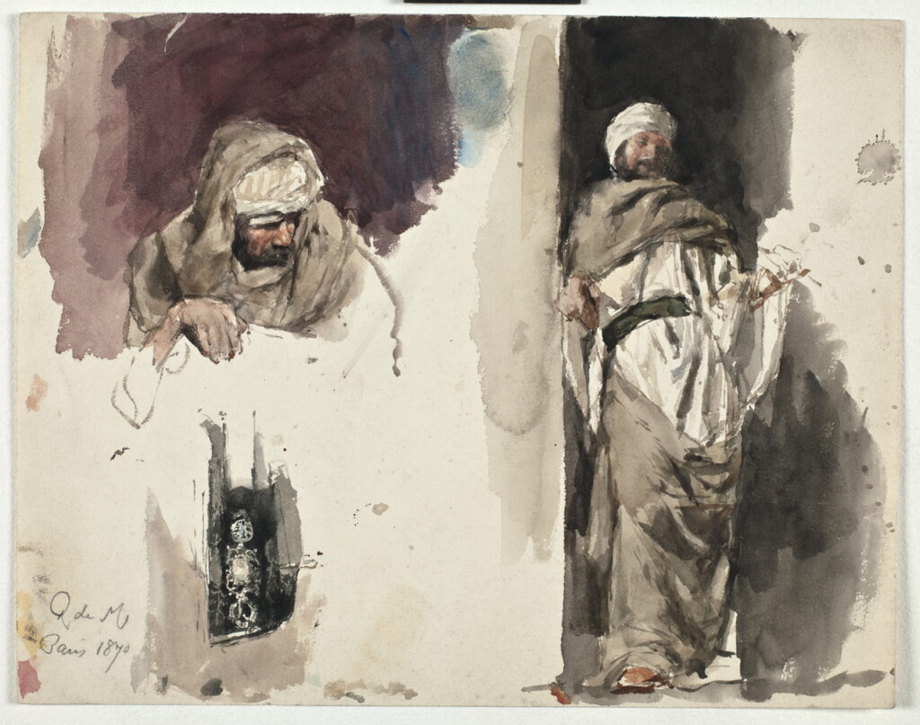 Ricardo de Madrazo y Garreta. Két tanulmány egy mórnak öltözött alakról, 1871. Museo Nacional del Prado